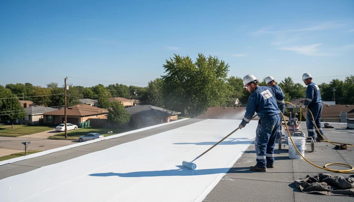 Commercial roof coating in Rush Springs, OK near me